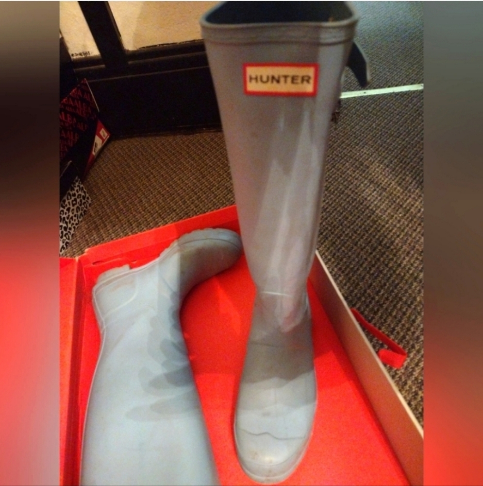 Hunter Blue Rain Boots